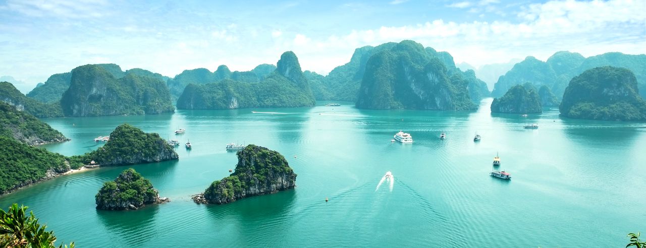 Blick auf Halong Bay in Vietnam