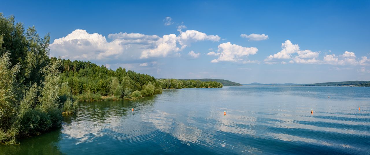 Blick auf den Brombachsee im Fränkischen Seenland