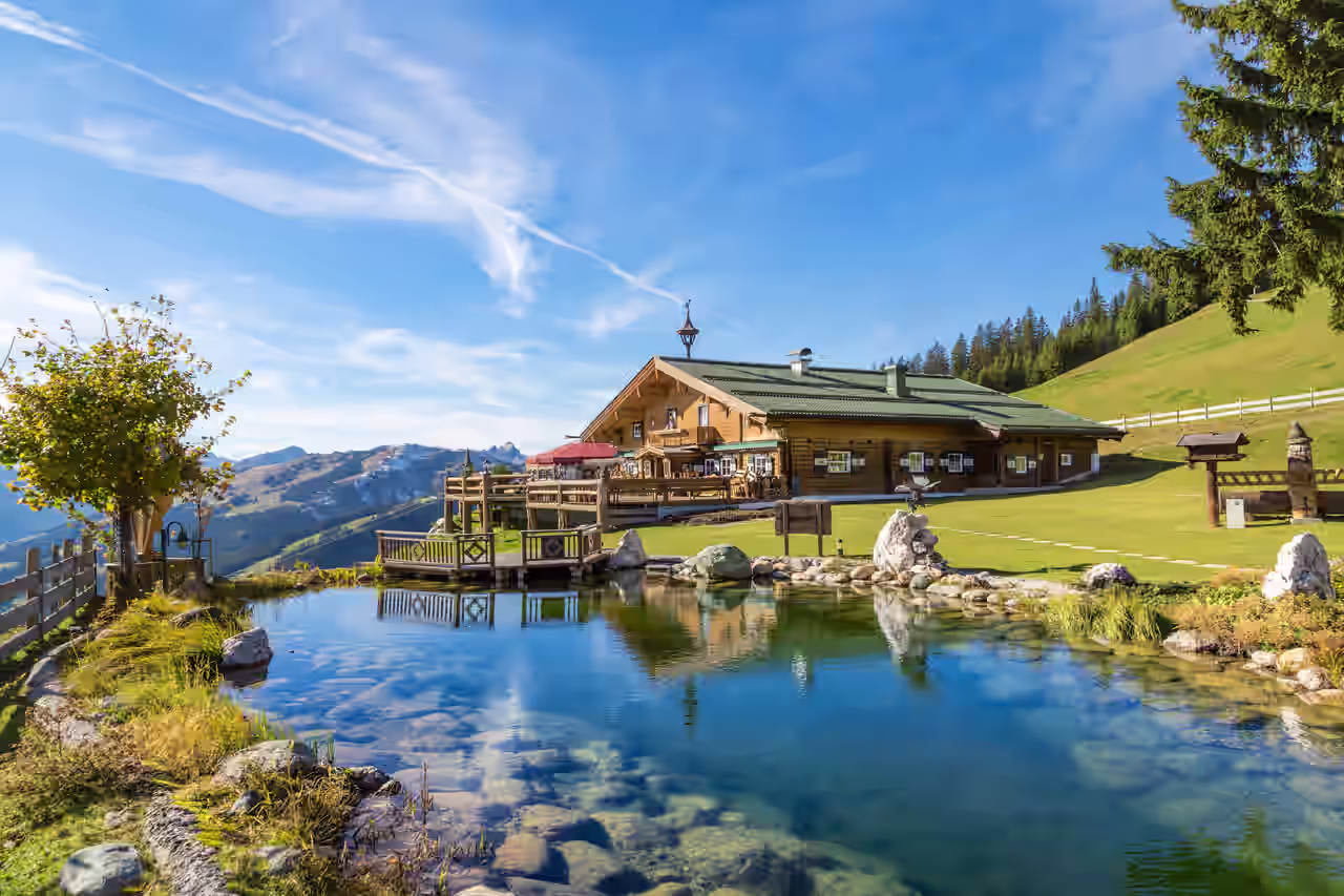 Ein Berg Chalet am See