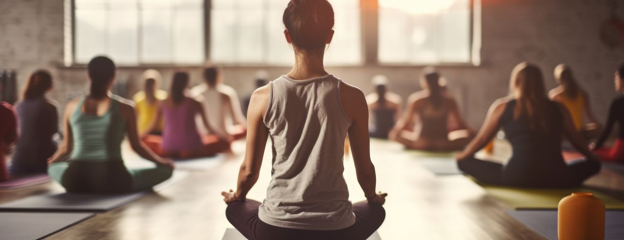 Eine Gruppe übt Yoga im Sauerland auf Ihrer Yoga Wochenendreise