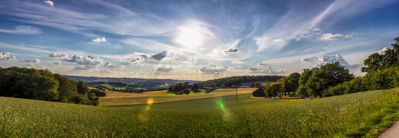 Felder, Hügel und Wälder in NRW