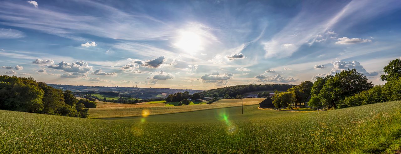 Felder, Hügel und Wälder in NRW