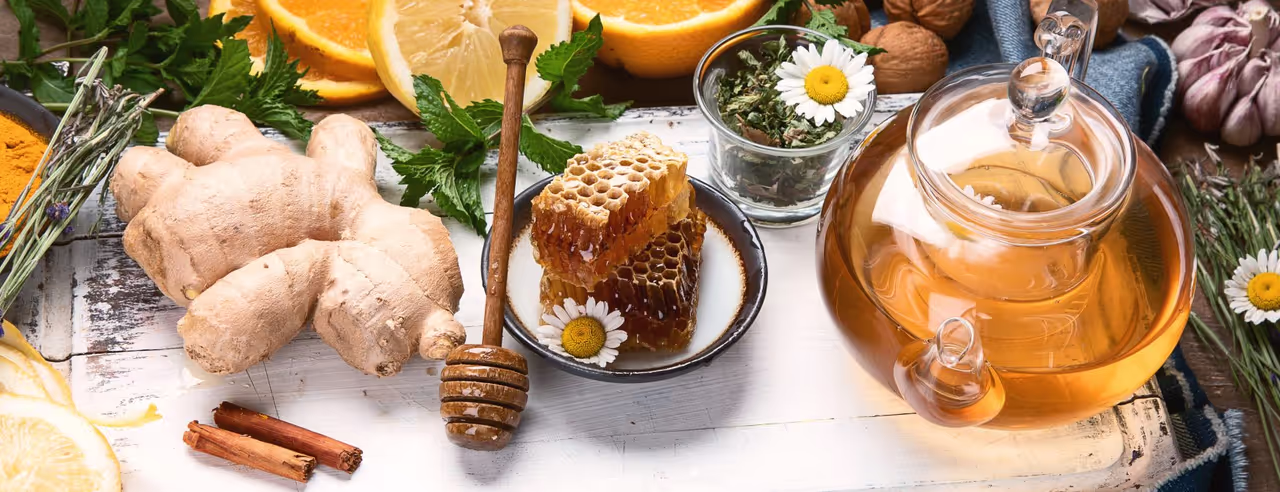 Honig, Ingwer und andere Gewürze