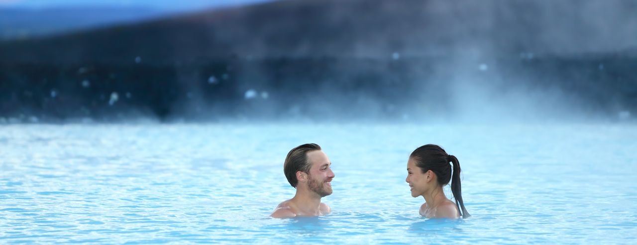Thermal baths in the mountains in Europe