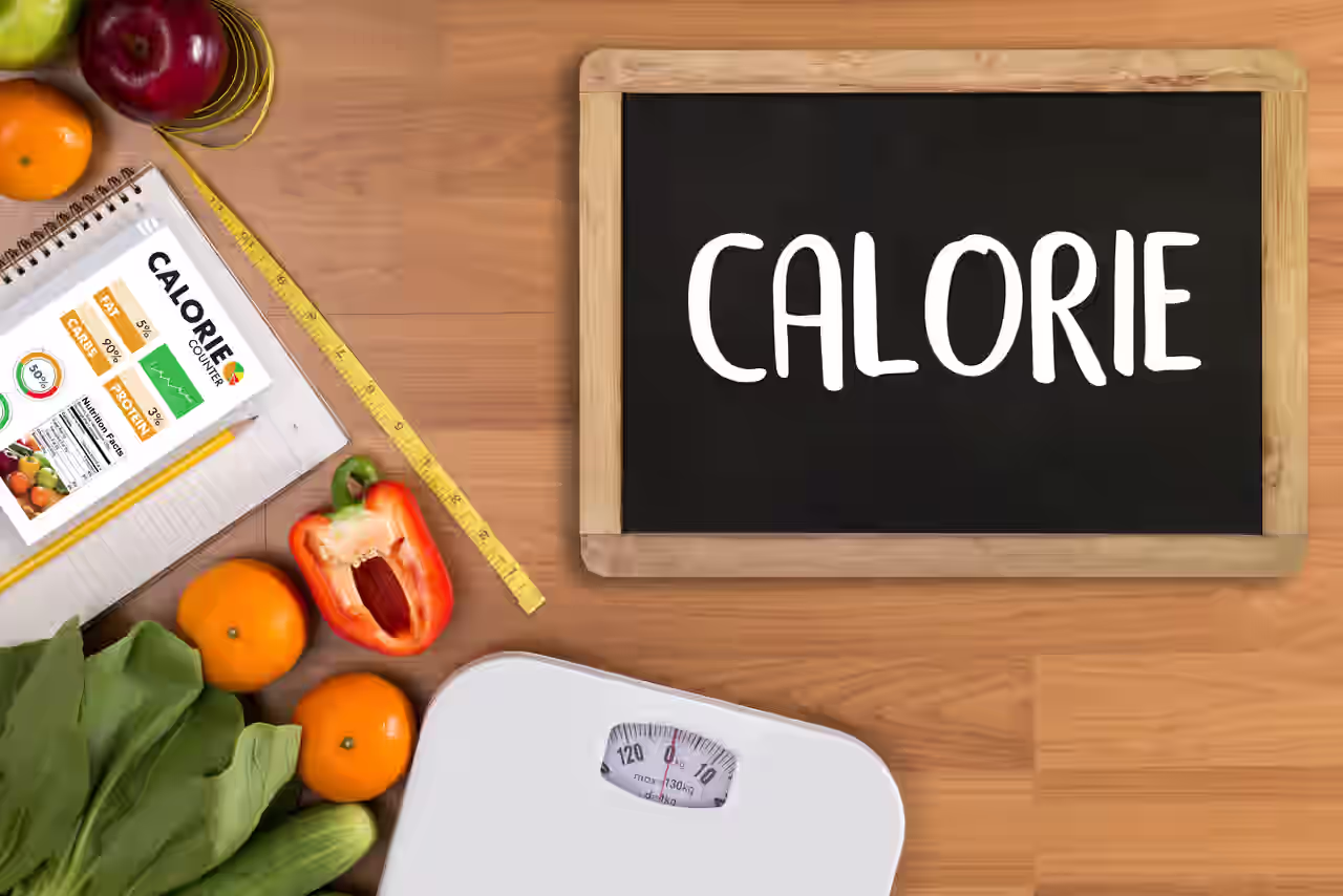 Schild mit der Aufschrift "Calorie"