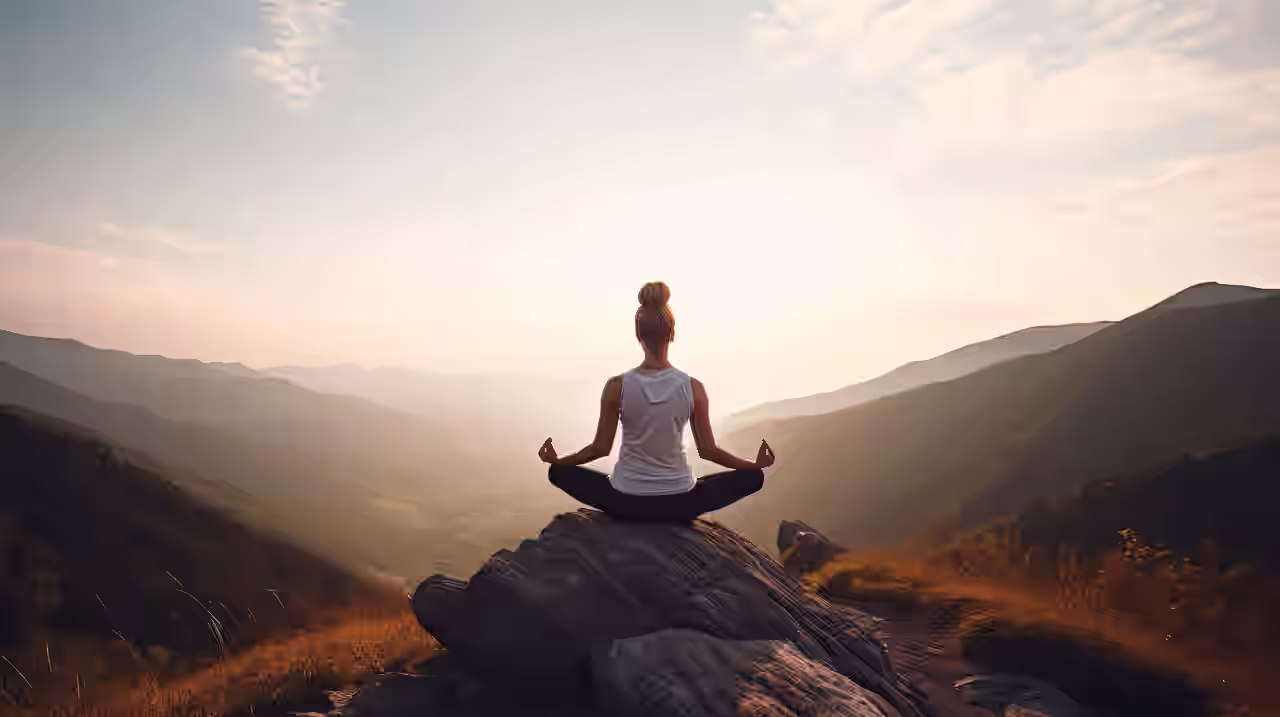 Yoga in den Bergen