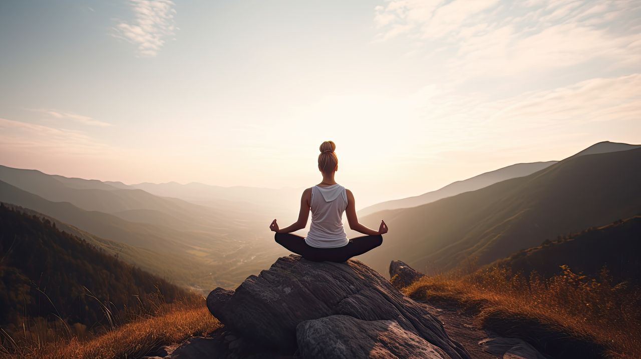 Yoga in den Bergen
