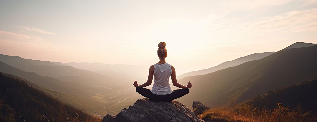 Yoga in den Bergen