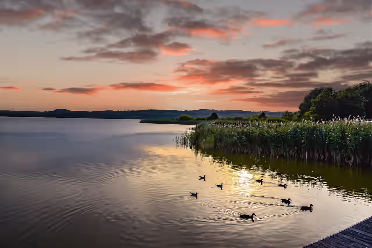 Blick auf den Schmachter See im Ostseebad Binz