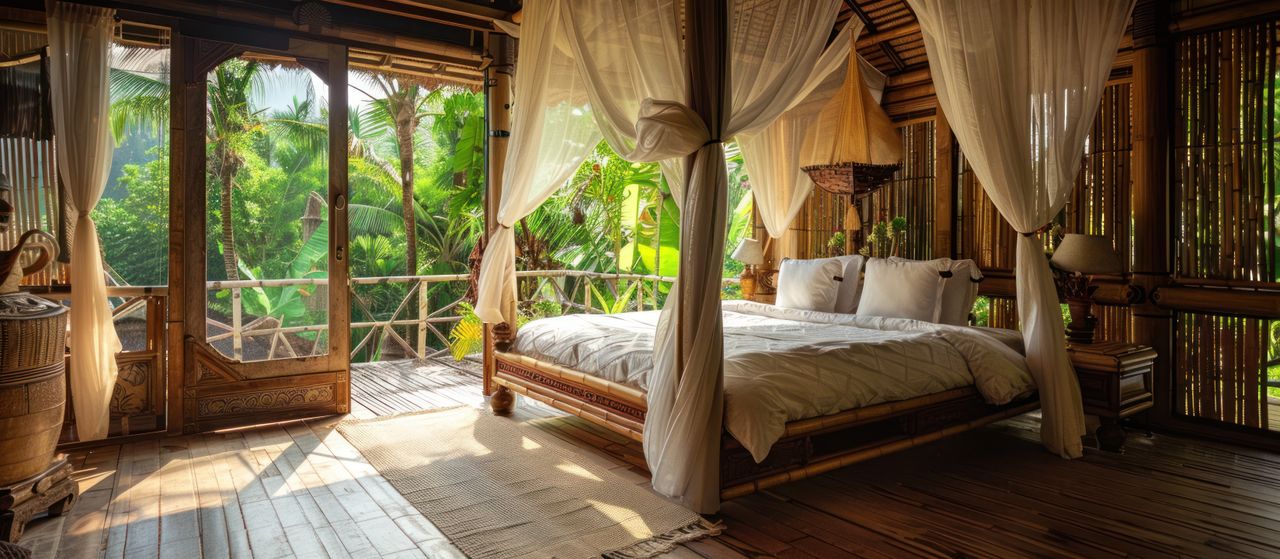 Das Zimmer eines Boutique Hotels in Sri Lanka