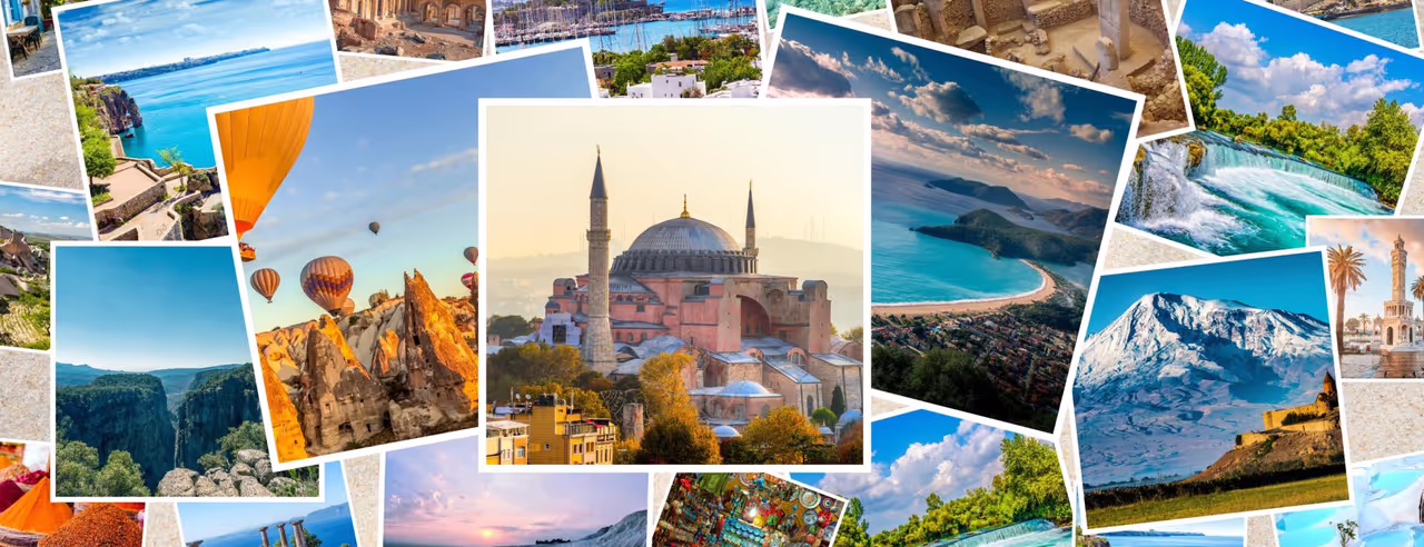 Collage von Sehenswürdigkeiten in der Türkei