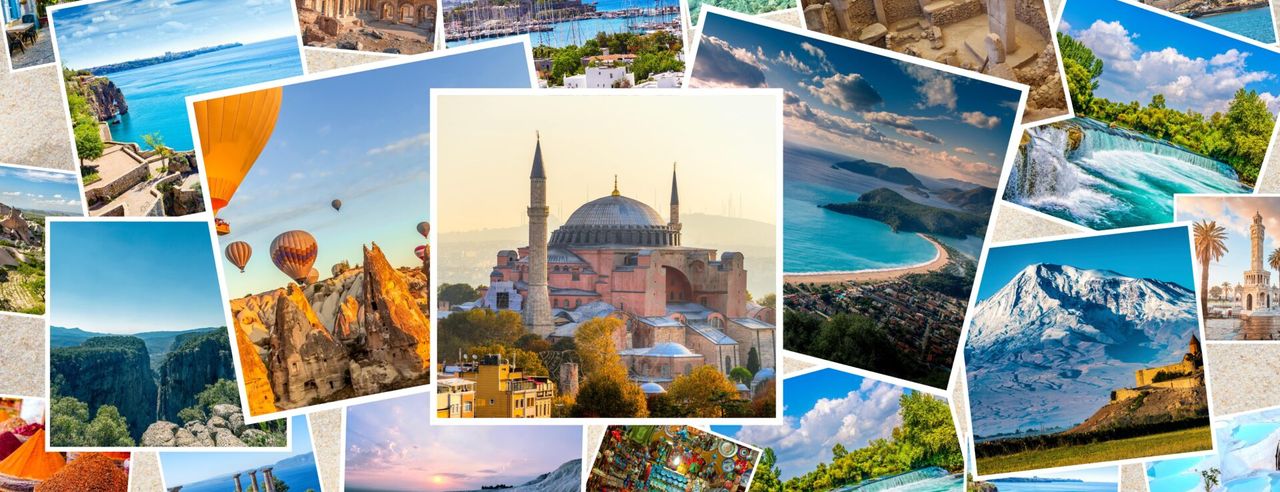 Collage von Sehenswürdigkeiten in der Türkei