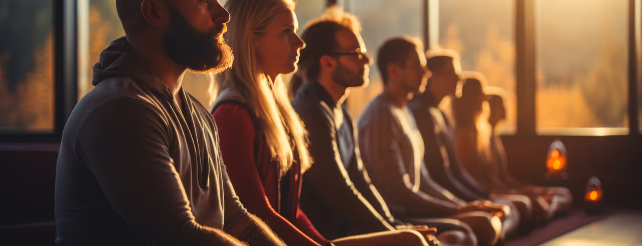 Siedzenie grupowe z ćwiczeniami oddechowymi