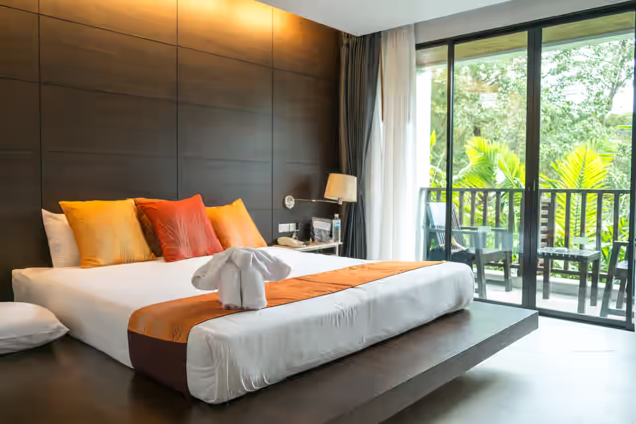 Zimmer eines Boutique Hotels in Thailand