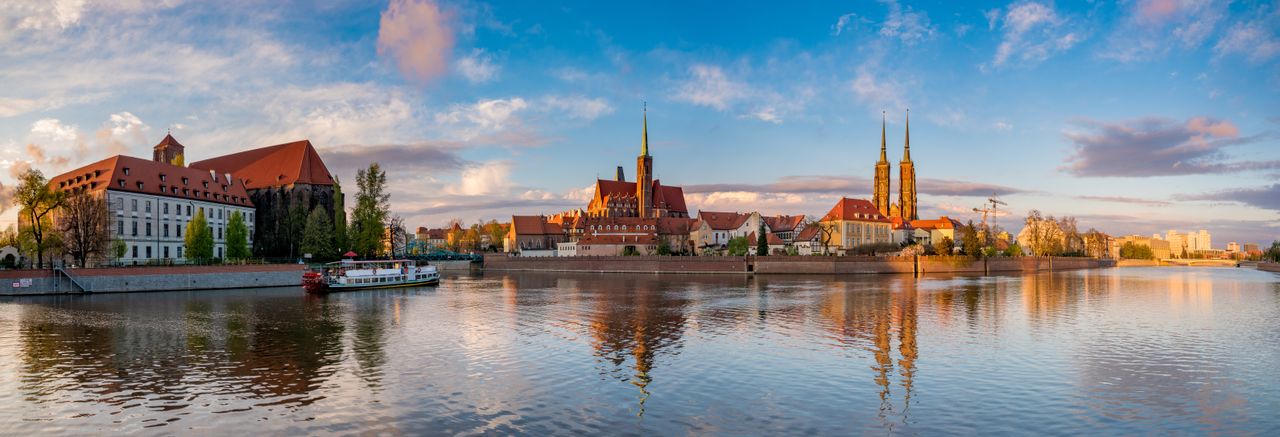 Blick auf die Oder in Breslau