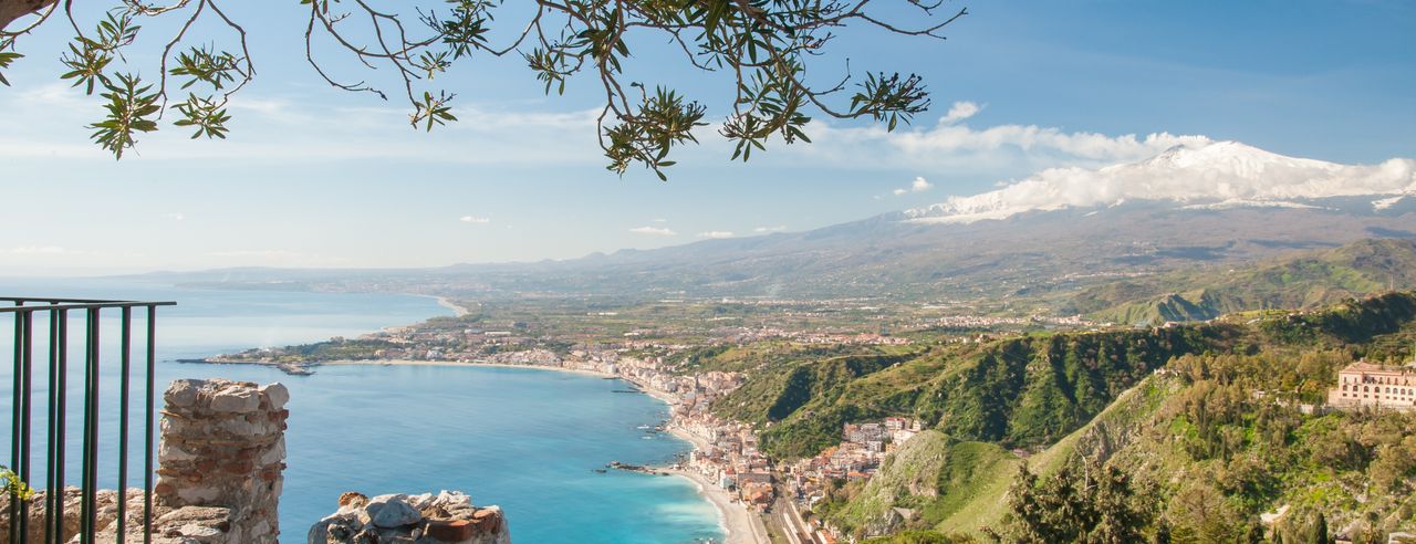 Die Küste Siziliens im Winter