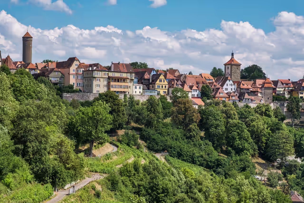 Rothenburg ob der Tauber im Taubertal