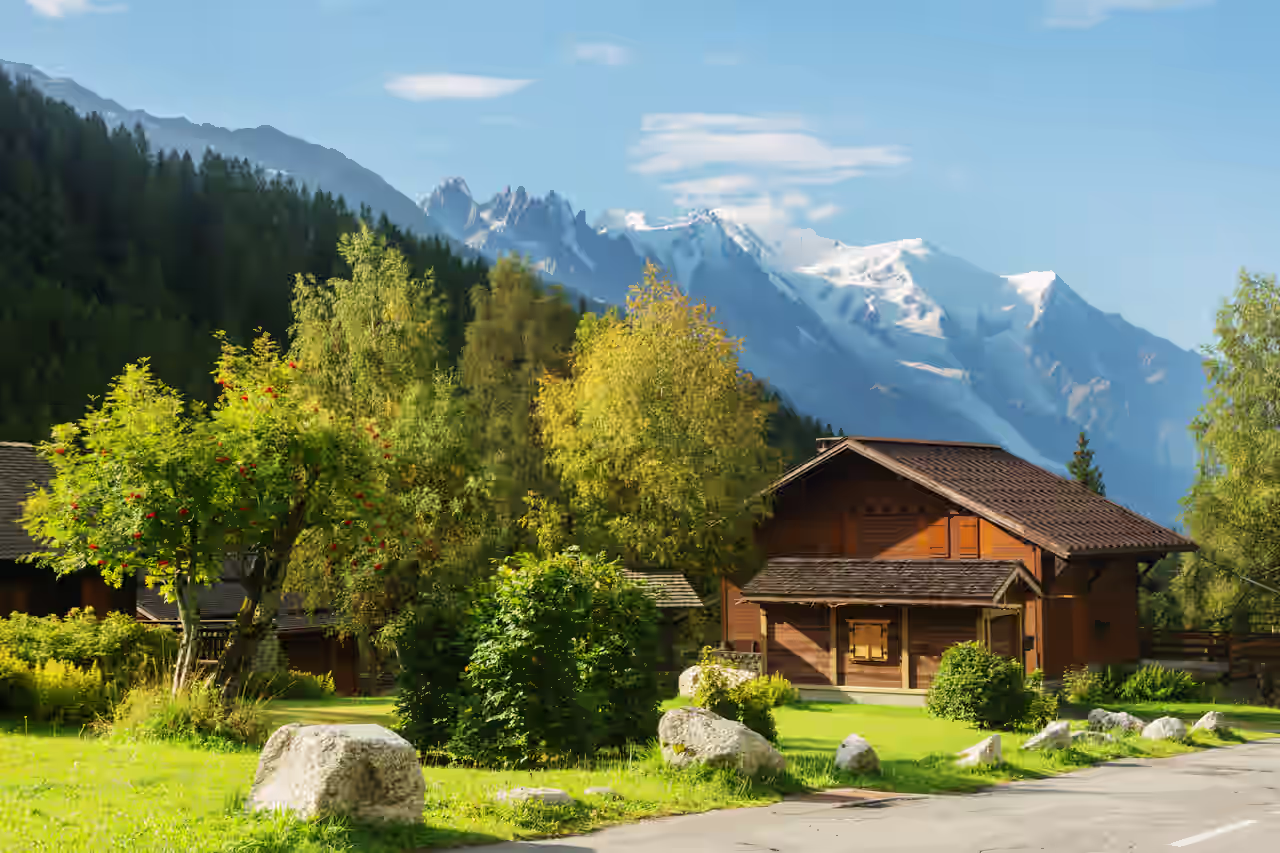 Ein Chalet in den Bergen