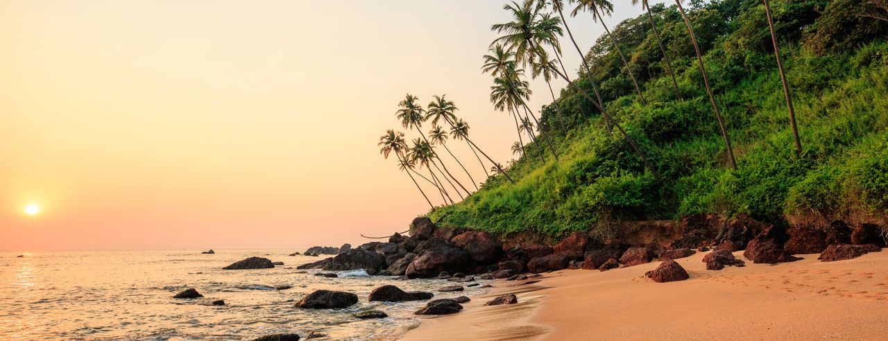 Ein Strand in Goa beim Wellnessurlaub in Indien entdecken