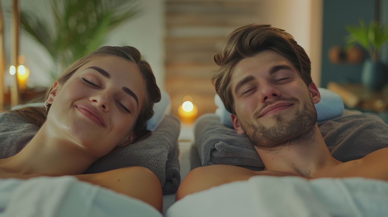 junges Pärchen beim Wellness