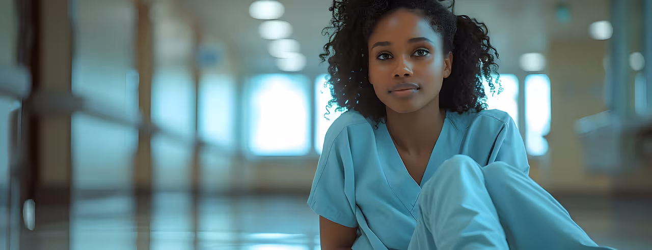 Female nurse on hospital floor